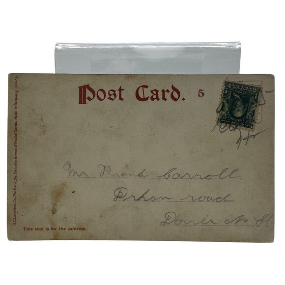 Antique Log Cabin Garrison House Dover NH Real Photo Postcard Early 1900s - Picture 2 of 2